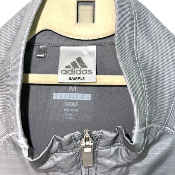Adidas Golf Jacket Womens Size Medium M Zipper Front Stripes Polyester Spandex - Picture 4 of 9
